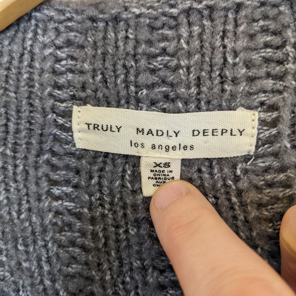 Urban Outfitters Truly Madly Deeply Gray Open Front Oversized Cardigan -… - Picture 8 of 11